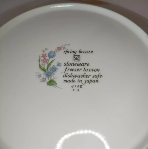 Decorative Spring Breeze Stoneware Plates 4148 1-3 Multicolored Flower 10.75" W - Picture 3 of 3